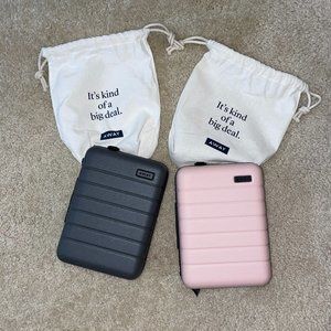 Brand New Away mini suitcase hardshell toiletry cosmetic case grey